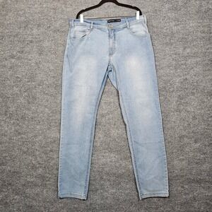 Marfinno Mens Slim Fit Light Wash Blue Denim Jeans Size 46 542790625